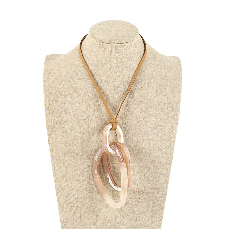 Wholesale Acrylic Resin Geometric Pendant Necklace